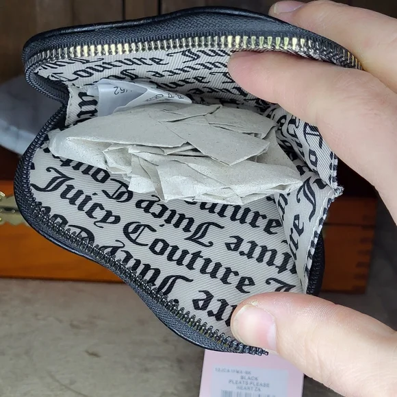 Juicy Couture Black Heart-Shaped Wristlet - Picture 11 of 14